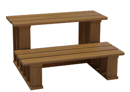 Trepte de jacuzzi din lemn Thermowood